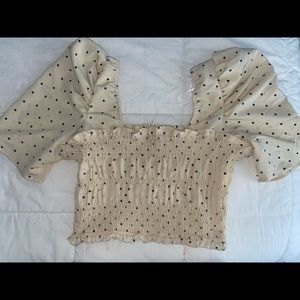 Medium Love Tree Black and White Polka Dot shirt